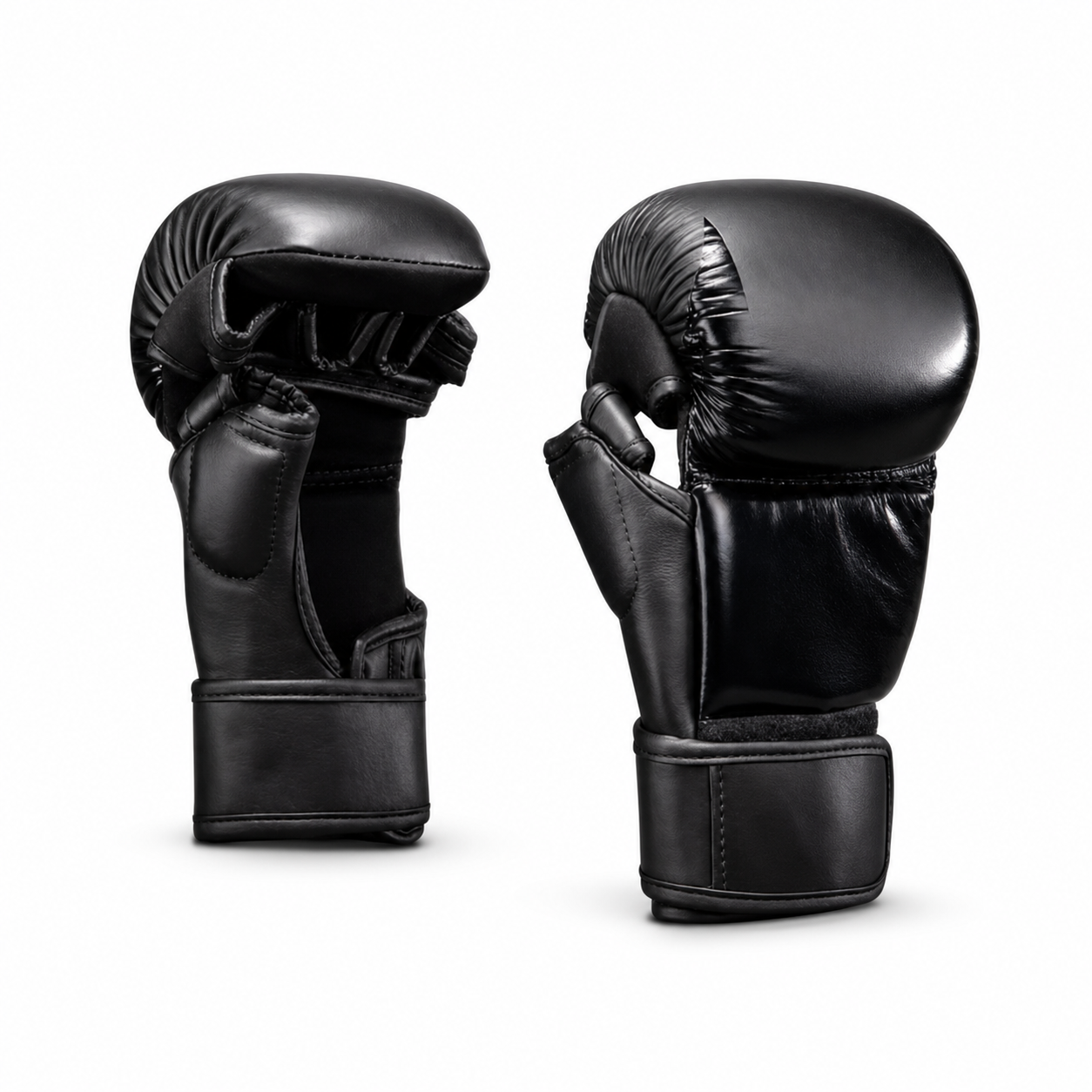 Sparring Boxing Gloves Black PU Leather OEM & Private Label Manufacturer
